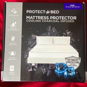 New charcoal mattress protector